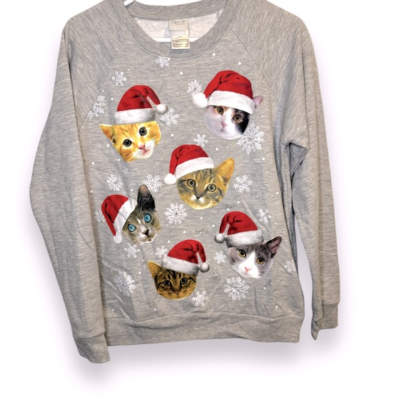 Sweaters Light Up Christmas Sweater Christmas Cat Sweater Holiday